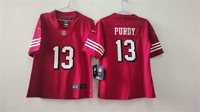 Women%27s San Francisco 49ers #13 Brock Purdy Red Alternate Vapor Stitched Jersey->women nfl jersey->Women Jersey